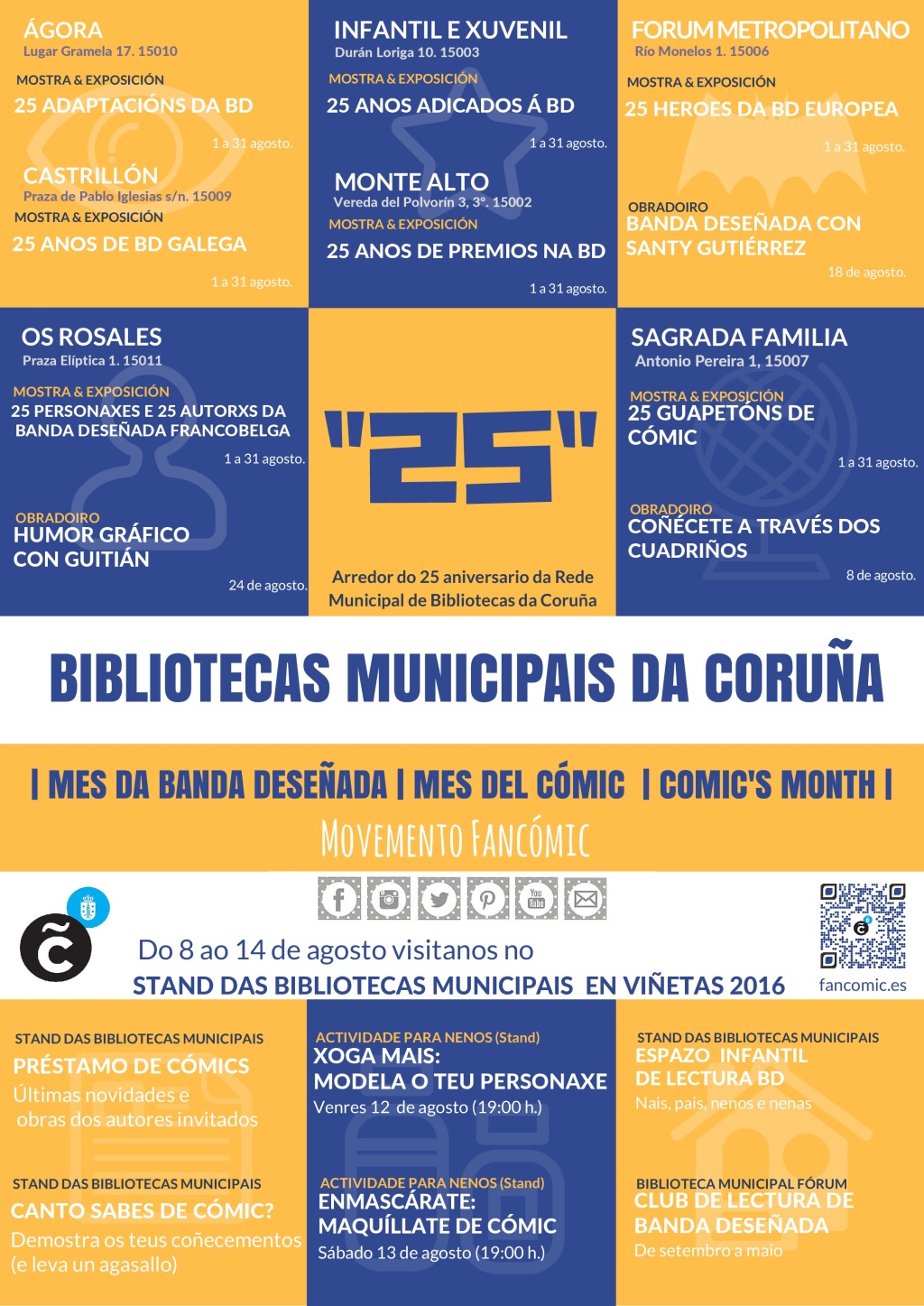 #Viñetas2016: Actividades nas Bibliotecas Municipais