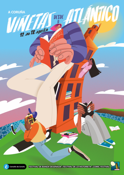 Cartel del festival de cómic Viñetas desde o Atlántico 2024
